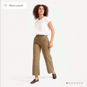 Everlane Wide Leg Crop Pants Rust Brown Size 2